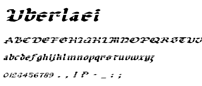 Uberlaei font