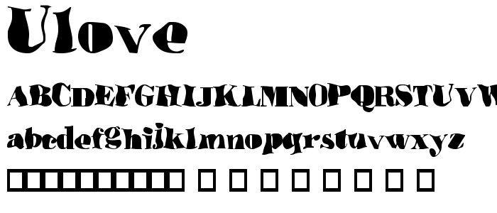 Ulove font