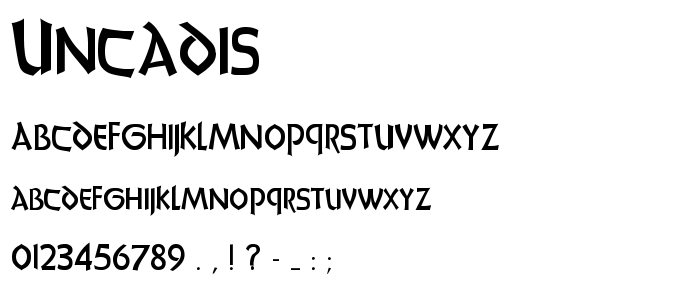 Uncadis font