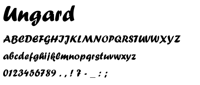 Ungard font