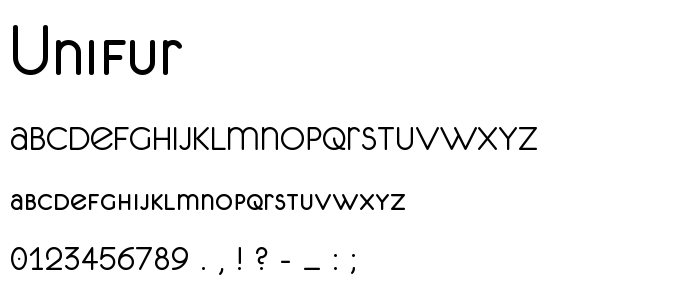 Unifur font