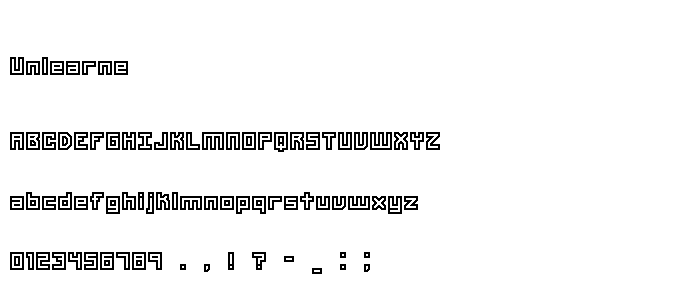 Unlearne font