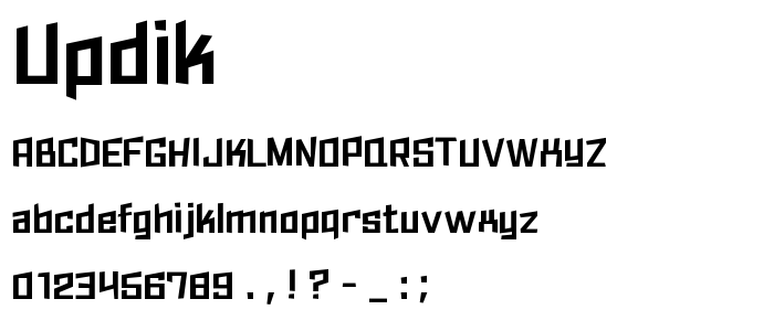 Updik font