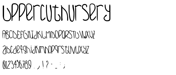 Uppercutnursery font