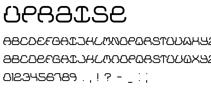 Upraise font