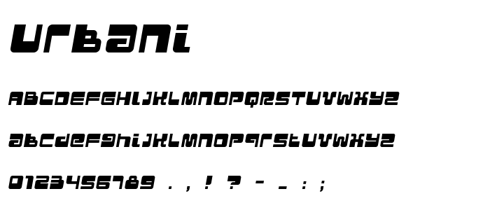 Urbani font