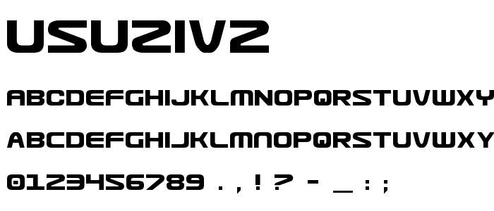 Usuziv2 font