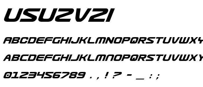 Usuzv2i font