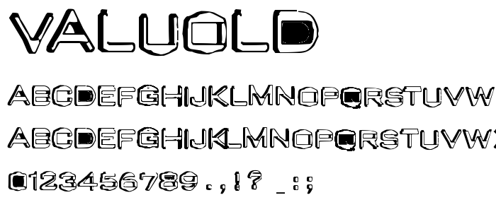Valuold font
