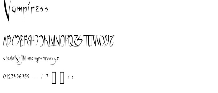 Vampiress font