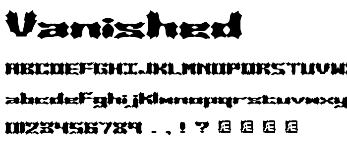 Vanished font