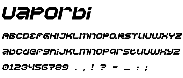 Vaporbi font