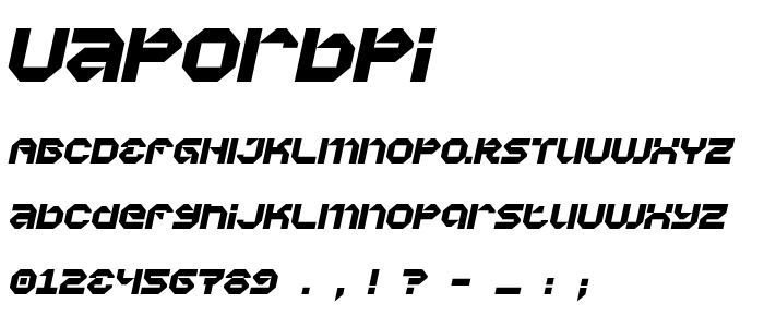 Vaporbpi font