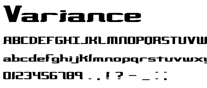 Variance font