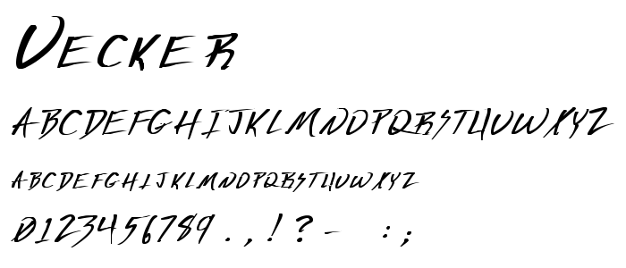 Vecker font