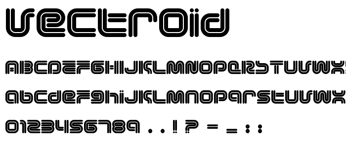 Vectroid font