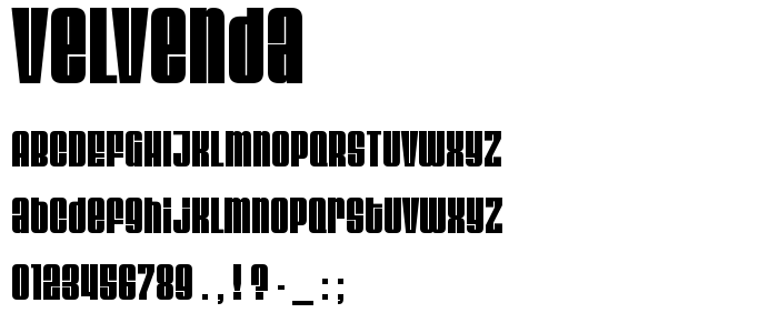 Velvenda font