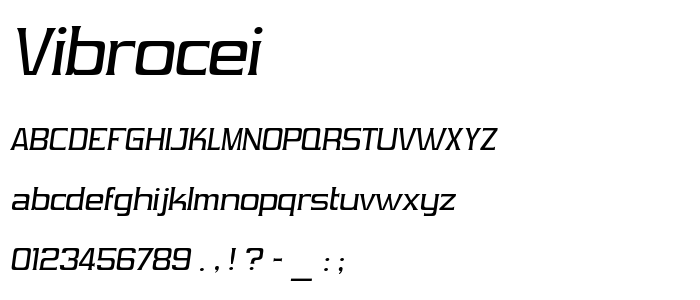 Vibrocei font