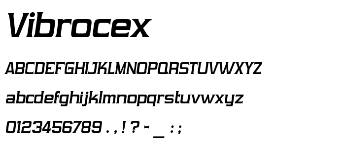 Vibrocex font