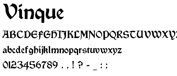 Vinque font