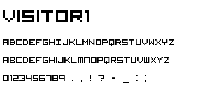 Visitor1 font