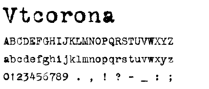 Vtcorona font