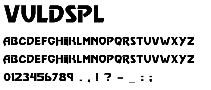 Vuldspl font