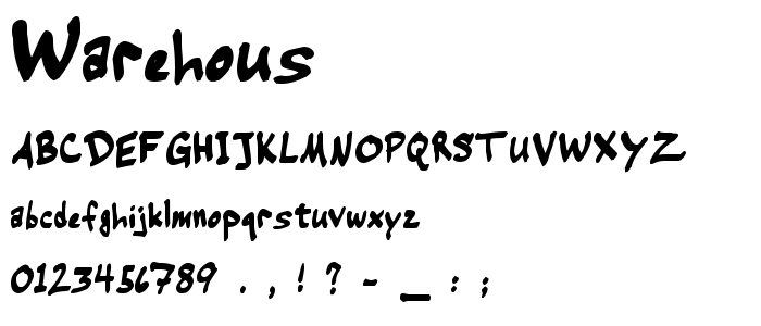 Warehous font