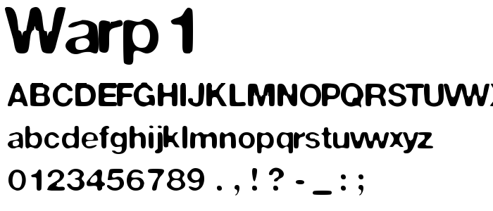 Warp1 font