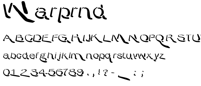 Warprnd font