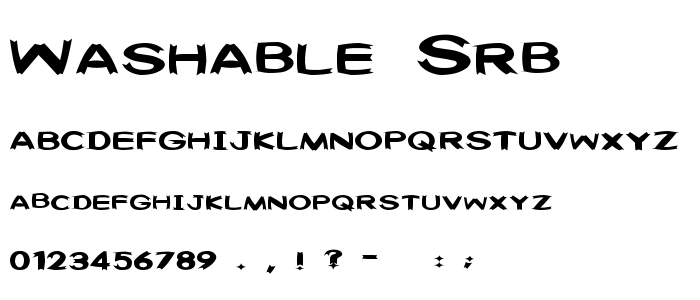 Washable_Srb font