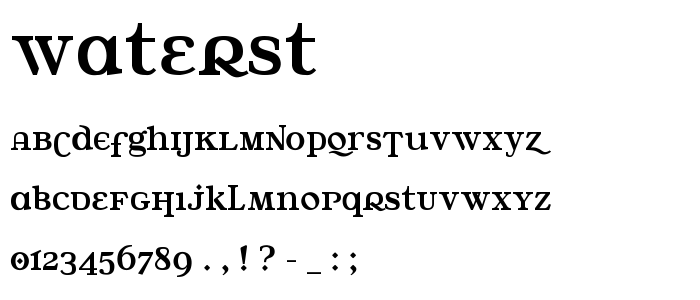 Waterst font