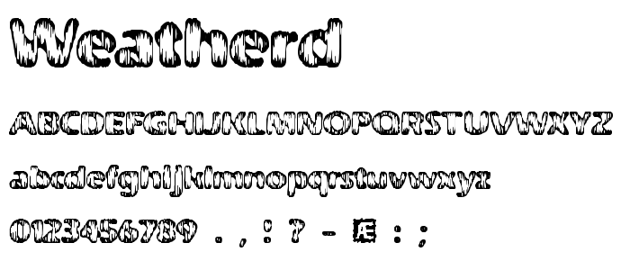 Weatherd font