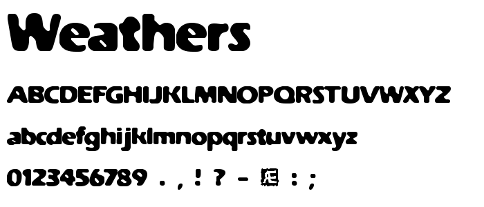 Weathers font