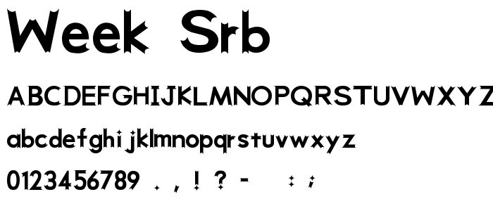 Week_Srb font