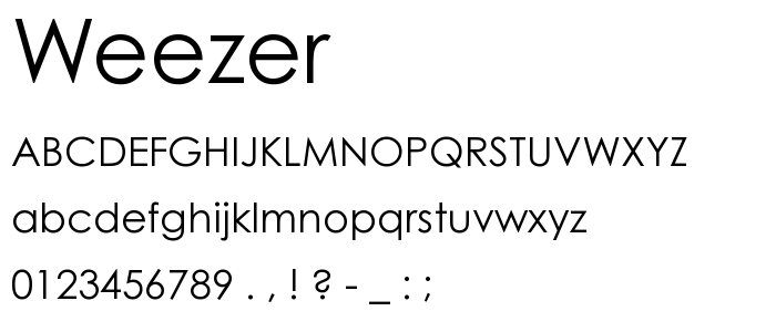 Weezer font