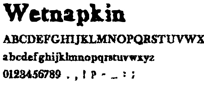 Wetnapkin font