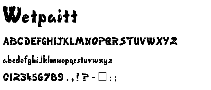 Wetpaitt font