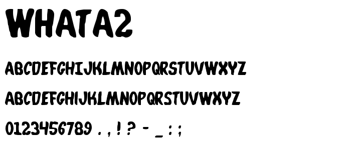 Whata2 font