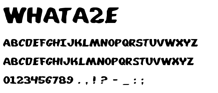 Whata2e font