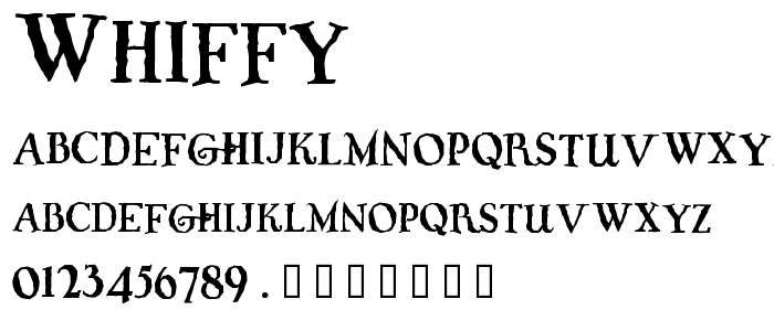 Whiffy font