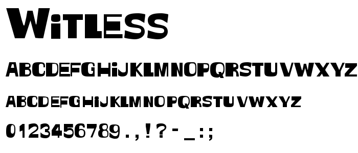 Witless font