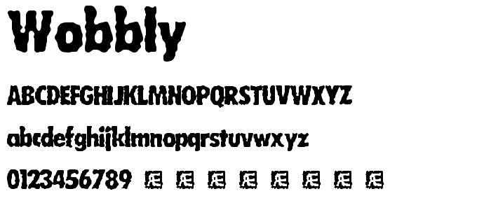 Wobbly font