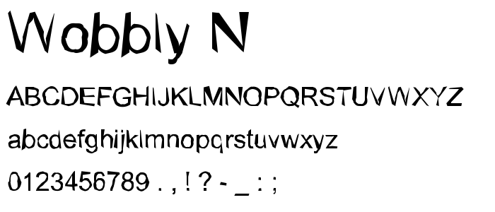 Wobbly_N font
