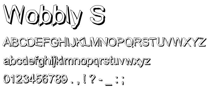 Wobbly_S font