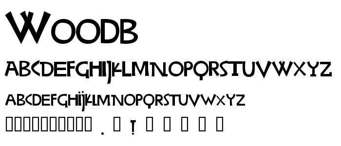 Woodb font