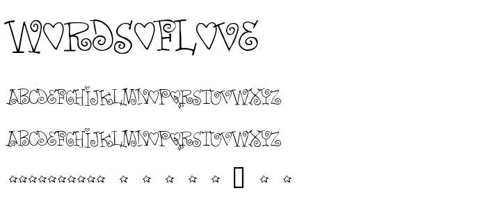 Wordsoflove font