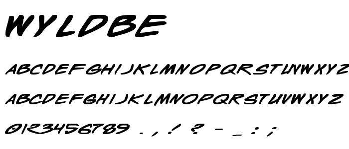 Wyldbe font