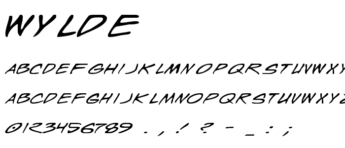 Wylde font