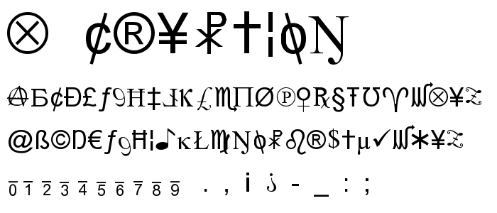 X_Cryption font